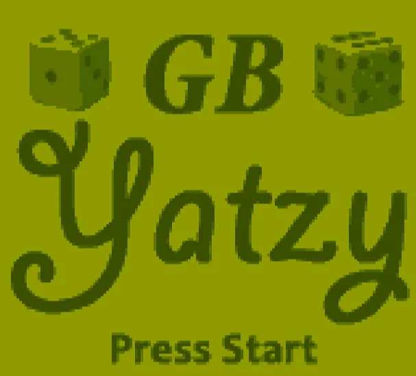 Screenshot of the title screen of GB Yatzy.