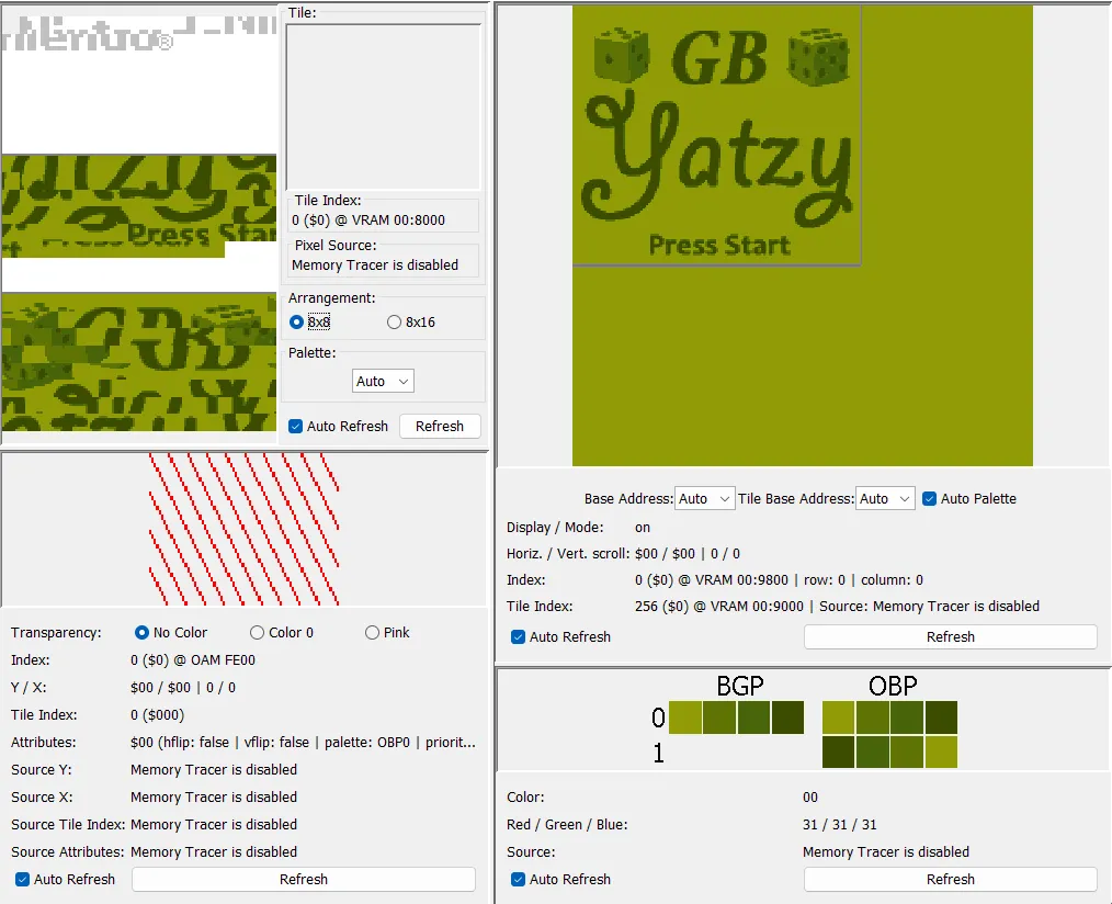 Screenshot of emulicious debugger tools